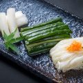 胡瓜、白菜、大根の唐辛子甘酢漬け